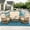 Brown Wicker/Beige Cushions, variant on Meetwarm 4 Stainless Steel All-weather Outdoor Conversation Sets with Chairs and Table, Brown/Beige
