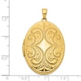 thumbnail image 3 of 14k Yellow Gold 38mm Large Oval Locket Pendant, 3 of 5