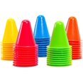 thumbnail image 1 of Mini conos de agilidad para deportes infantiles, paquete de 50 colores surtidos, equipo de entrenamiento para interiores y exteriores, involucra a los niños en actividades divertidas, 1 of 5