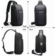 BANGE Waterproof Mens Sling Bag, Large Capacity Crossbody Backpack Durable