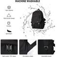 thumbnail image 2 of Casual Daypack Large upgraded version College Laptop Backpack for Men Women Water Resistant Lightweight School Bag Travel Rucksack for Sports High School Middle Bookbag for Students Size L Black, 2 of 8
