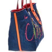 Christian Louboutin Canvas & Leather Tote, Blue