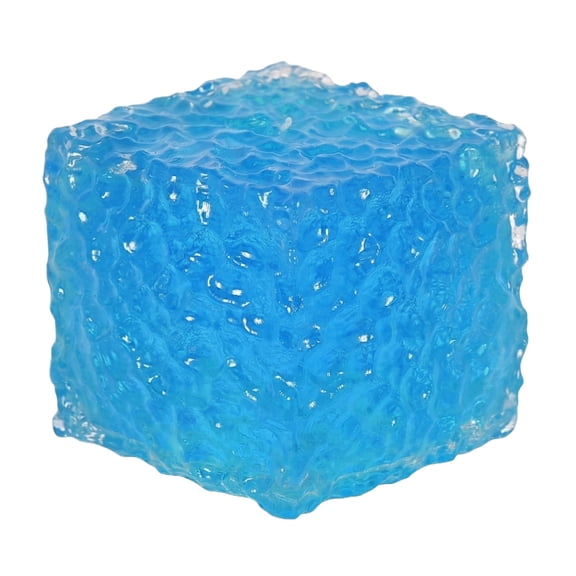 2.17 Inch Cube Shaped Maltose Squishy, Fidget Toys for Adult Office Indoor, Slow Rising TPR Tactile Gadget, Frost Cube Style Desktop Accessory, Multi Color Portable Handheld Decor