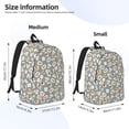 thumbnail image 2 of Yiaed White Popcorn Print Print Laptop Backpack Travel Canvas Backpack Vintage Aesthetic Backpack for School Knapsack Backpack Backpack for School-Small, 2 of 5