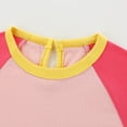 thumbnail image 5 of Cropped Tops for Girls 6M-5Y Cute Cotton Short Sleeve T-Shirts Toddlers Kids Trendy Hollow-Out Pullover Crewneck Color-Block Summer Tees Top, 5 of 8