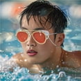 thumbnail image 4 of Anti-Fog Swimming Goggle Adjustable Retro Swimming Goggles Professional Full Angle Goggles for Swimming Pool Diving Seaside, 4 of 6