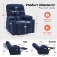 thumbnail image 5 of MCombo Regular Power Lift Recliner Chair with Extended Footrest for Elderly People, Fabric 7287 (Navy Blue, Regular), 5 of 9
