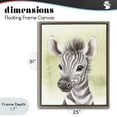thumbnail image 4 of Stupell Industries Cottage Jungle Friends Baby Zebra Brown Floating Frame Canvas Art, 25 x 31, by Christine Simpson Art, 4 of 8