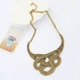 thumbnail image 6 of opvise Women Vintage Ethnic Hollow Knot Drop Pendant Statement Necklace Jewelry, 6 of 7