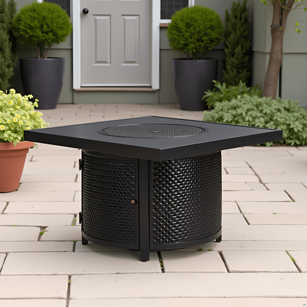 Vulcan Clayton Square Aluminum Outdoor Propane Fire Pit