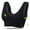 Black, variant on Women Solid Color Sports Bra Sleeveless Adjustment Push Up Lace Brassiere