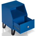 thumbnail image 1 of Furniture of America Jilah Table d'Appoint de Rangement en Bois Moderne, Bleu (Ensemble de 1), 1 of 5