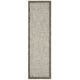 thumbnail image 2 of SAFAVIEH Abstract Clive Bordered Wool Runner Rug, Brown/Ivory, 2'3" x 6', 2 of 8