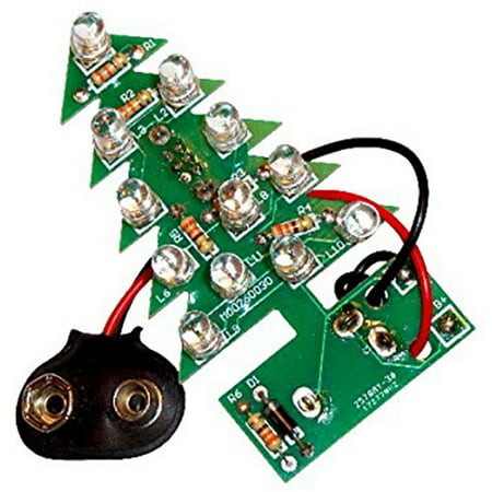 

Colorful Flashing Christmas Tree Beginner Level Soldering Kit