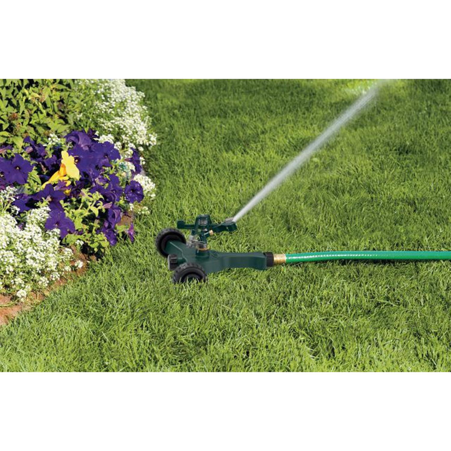 Orbit Lawn Watering Impact Sprinkler on Wheel Base - Hose Water Yard - 58148N