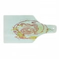thumbnail image 1 of Colorful Cutting Board, Round Sketchy Wheel with Watercolor Splashes and Brushstrokes Ground Image, Decorative Tempered Glass Cutting and Serving Board, Wine Bottle Shape, Red Yellow, by Ambesonne, 1 of 1