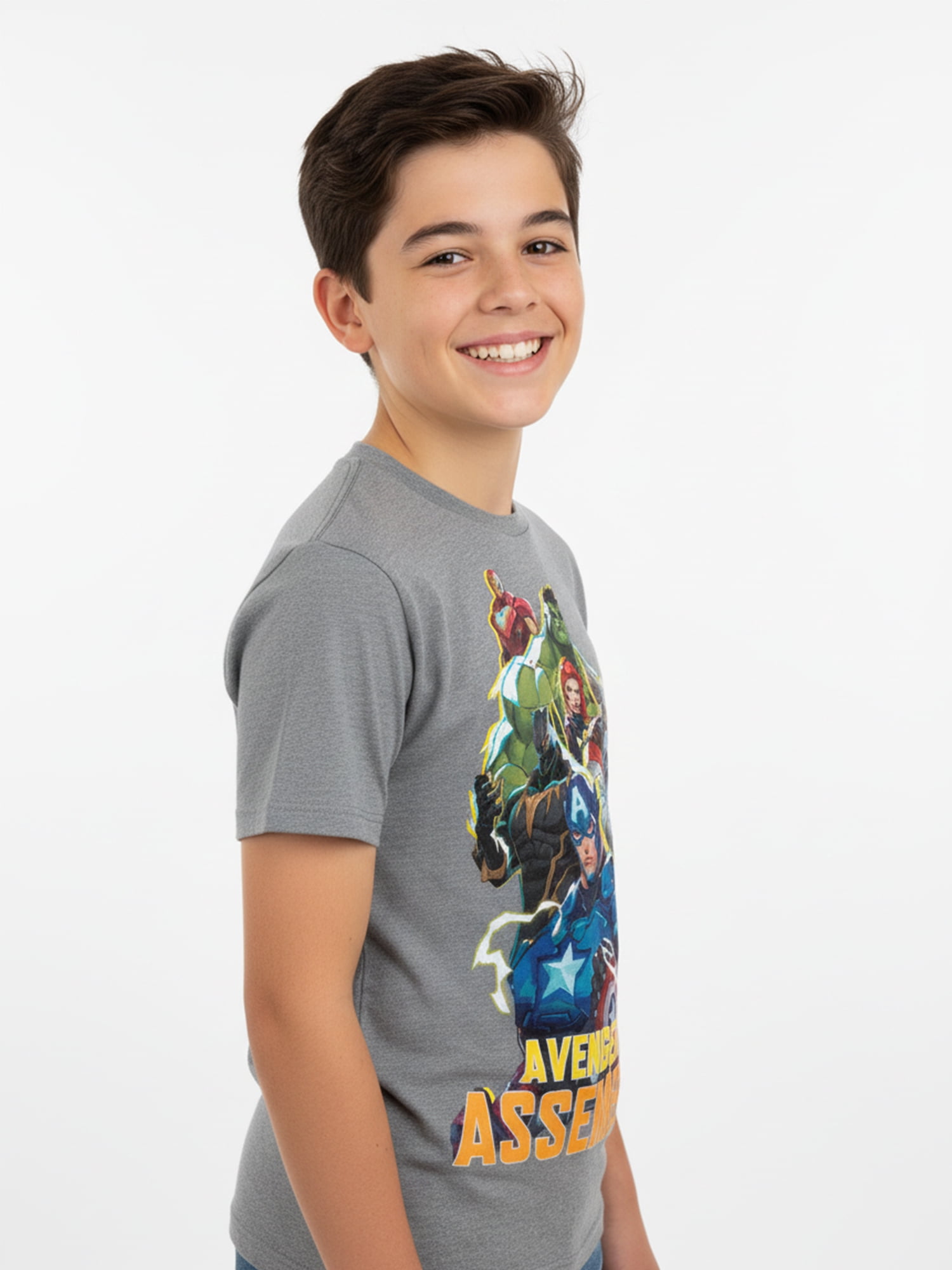 Marvel Rivals, Boys' Graphic T-Shirt, Avengers Assemble, Sizes 4-18