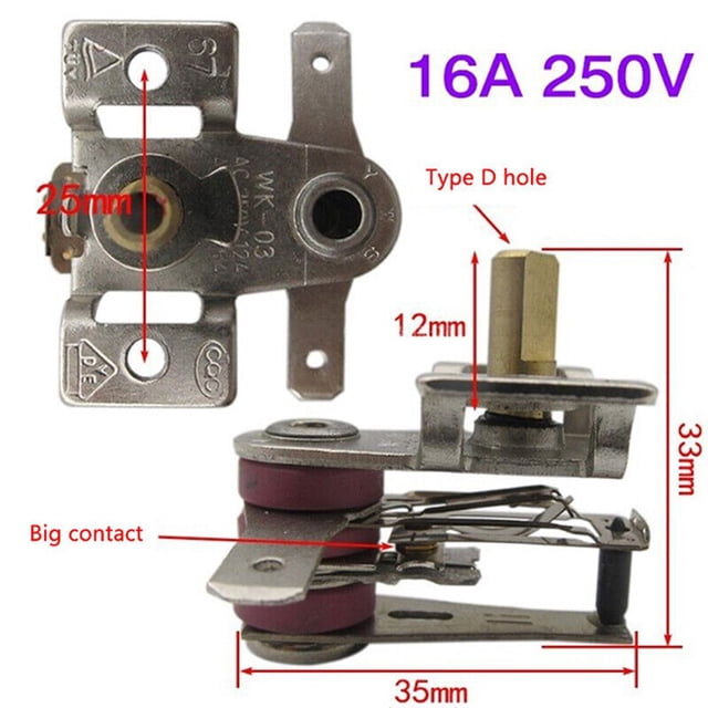 250V 10/16A Adjustable 90 Celsius Temperature Switch Bimetallic Heating KDT-200