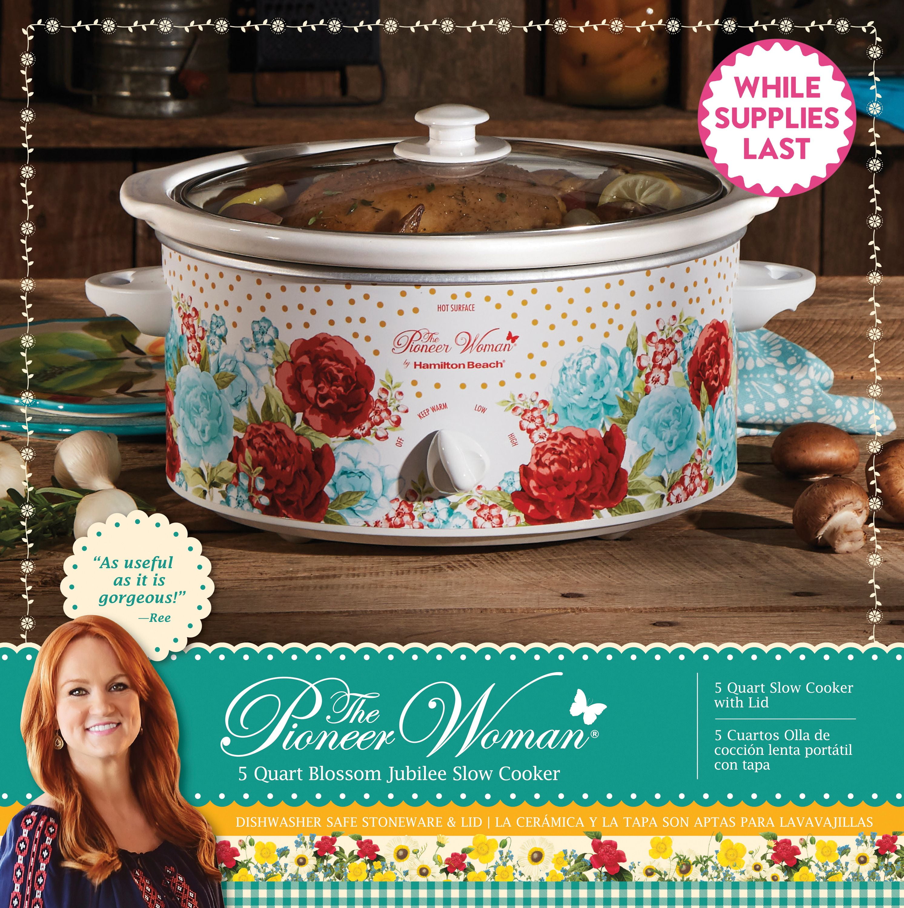 The Pioneer Woman Fiona Floral 5-Quart Portable Slow Cooker