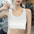 thumbnail image 3 of MIUOWANP Women's Comfortable Breathable Sports Bras Racerback Running Bra Workout Crop Tank Tops Longline Sports Bra Push up,White XL, 3 of 3
