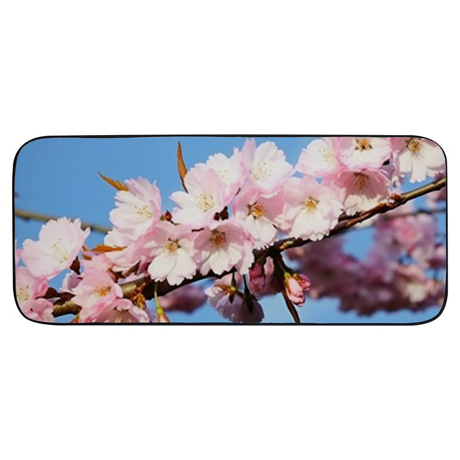 Heduofu Decorative Door Mat, Door Mat with Non-Slip Rubber Backing, Easy Cleaning, Traps Dirt, for Entry, Patio, Garage - Cherry Blossom Japanese Cherry Smell Blossom Bloom 19.68*47.24 in
