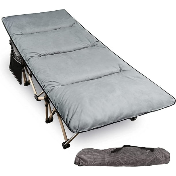 REDCAMP Folding Camping Cots with Cot Pads for Adults 500lbs, Double Layer Oxford Heavy Duty