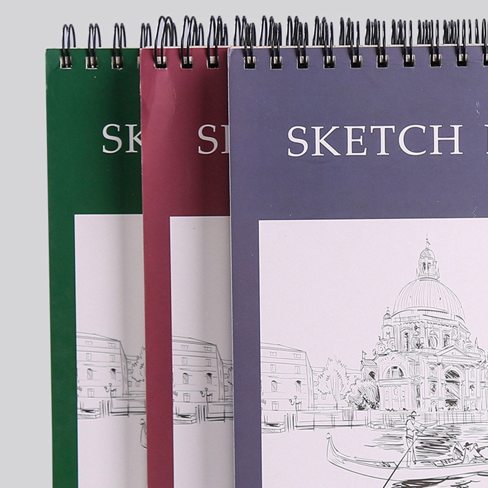 Homerr Acid-free Paper Sketchbook Spiral Bound Sketchbook A4 Hardcover Sketch Book - Spiral Bound, 100 Sheets, Acid-Free for Art Students