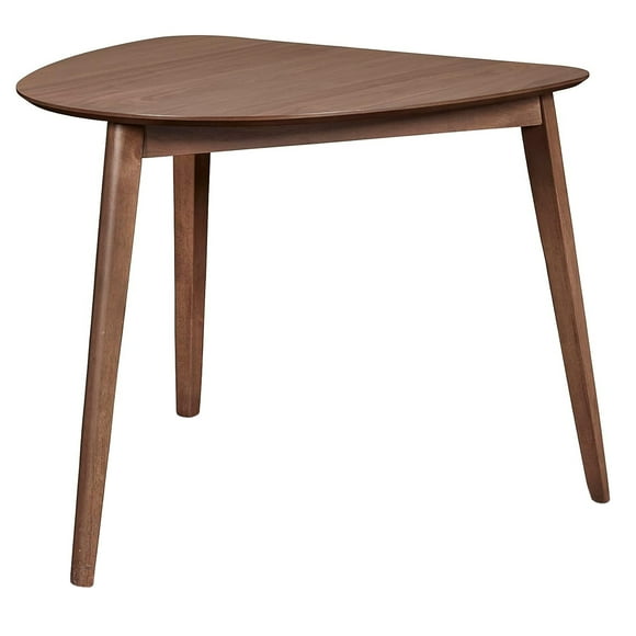 New Classic Furniture Table d'Angle avec Dessus en Placage à Pieds Coniques Triangulaires