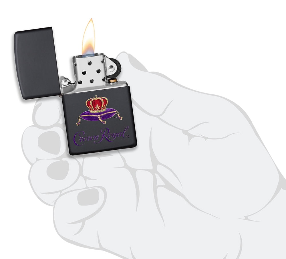 Zippo Crown Royal Black Matte Pocket Lighter