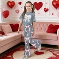 thumbnail image 2 of MuXiKeJi Clothes valentine outfit for girls,Toddler Outfits for Girls 6 Graphic Print Soft Hooded Sweatshirt and Jogger Sweatpants Clothing Kids Fall Outfits Sweat Suit, 2 of 4