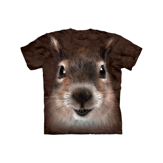 Brown 100% Cotton Squirrel Face Novelty T-Shirt
