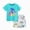 X269 Sky Blue, variant on Bysome Boys Outfit Set Animals Print Short Sleeve Crew Neck Shirts With Shorts Outfit Loose Fit Boys Set Size 1-2 Years Sky Blue