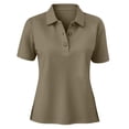thumbnail image 7 of TGSLY Women's Work Golf Shirts Soft Breathable Collared Short Sleeve Tops Relaxed Dressy Casual Half Button Down Solid Color Blouses L, 7 of 7