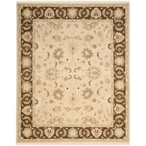 SAFAVIEH Sumak Aliya Traditional Wool Area Rug, Ivory/Brown, 6' x 9'