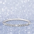thumbnail image 5 of Unir Stretch Full Rhinestone Bracelet Elastic Tennis Bracelet Stackable Silver Bangle for Women Wedding Party Jewelry Gift 1pc One Size White, 5 of 8