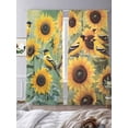 thumbnail image 3 of Yellow Sunflowers Birds Sheer Curtains 84 Inch Length 2 Panels Set, Spring Floral Country Pastoral Voile Window Treatment Rod Pocket Curtains Sheers Drapes for Bedroom/Living Room/Kitchen 52"x84"x2, 3 of 7