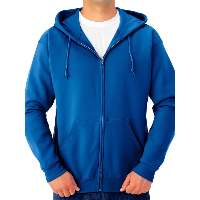 Jerzees Men's Adult Full Zip Hooded Sweatshirt, Royal, X-Large