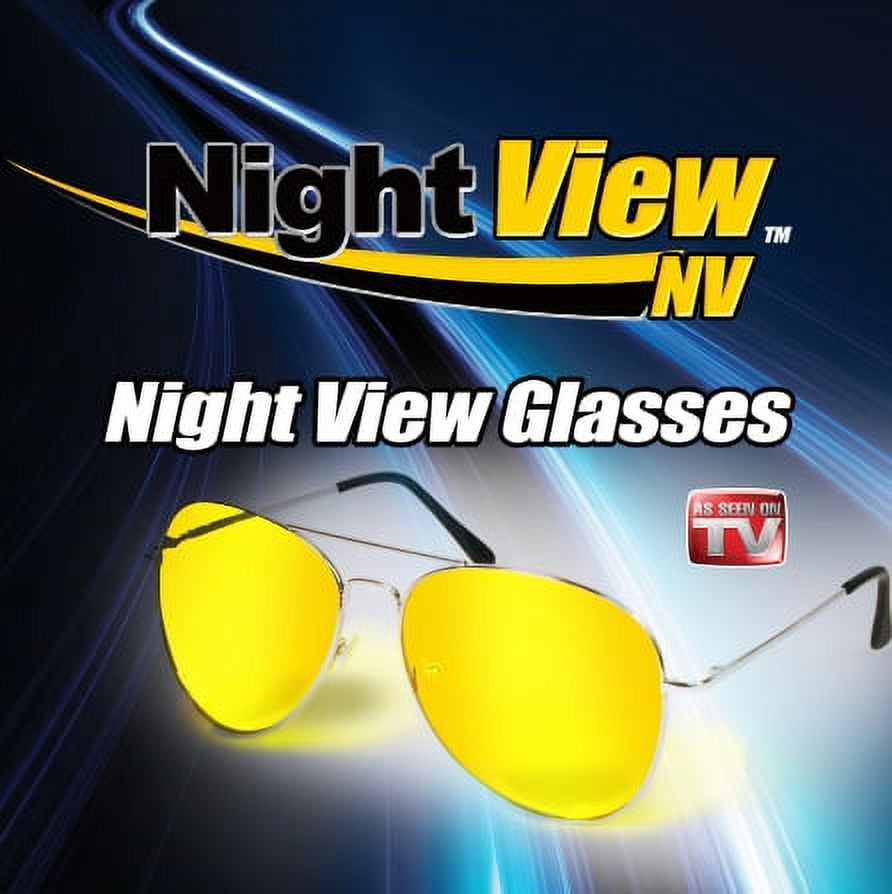 Night View NV Glasses Yellow Lenses for Night Vision As Seen on