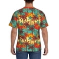 thumbnail image 3 of Bixox Men's Colorful Hawaii Palms Printed Short Sleeve Skinny Athletic T-Shirt, 3 of 6