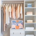 thumbnail image 4 of Yayeee Collapsible Cube Storage Bin with Lid Fabric Closet Decorative Basket with Handles, Pink Leaves, 4 of 7