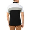 thumbnail image 2 of Ma Croix Mens Premium Lightweight Heritage Chest Stripe Pattern Polo Short Sleeve Pique Golf T Shirt, 2 of 6
