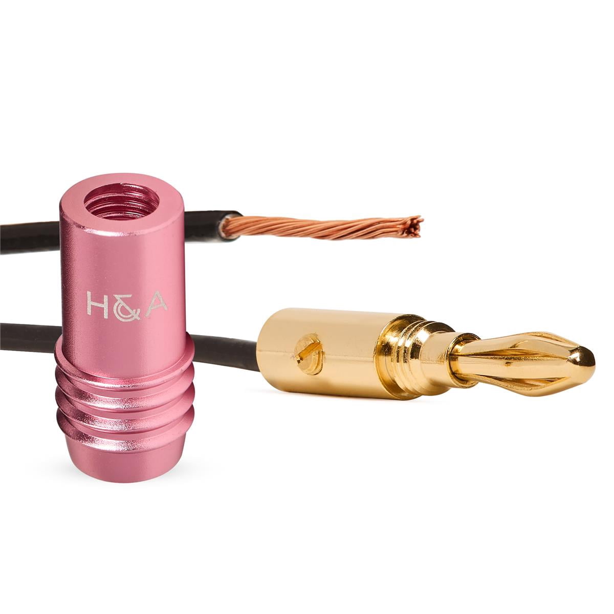 H&A 16 AWG Speaker Wire Cable (100' Spool) Bundle H&A Speaker Connector Banana Plugs, 6 Pairs