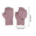 thumbnail image 4 of SSZMDLB under $5 USB Heating Gloves, Half Finger Flip Fleece Lining, Knitted Winter Warm Glove, Palm Back Hand Warmer, Rechargeable for Office, Outdoor, Commute, Travel, Cold Weather, 4 of 5
