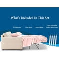 thumbnail image 3 of Sleeper Sofa Bed Sheet Set 4 PC's Sleeper Sofa Sheet Set 100% Pure Egyptian Cotton, 500 Thread Count [Queen Sleeper Sofa Light Pink Solid] Easily Fits Upto 6" inches Deep Pocket., 3 of 6