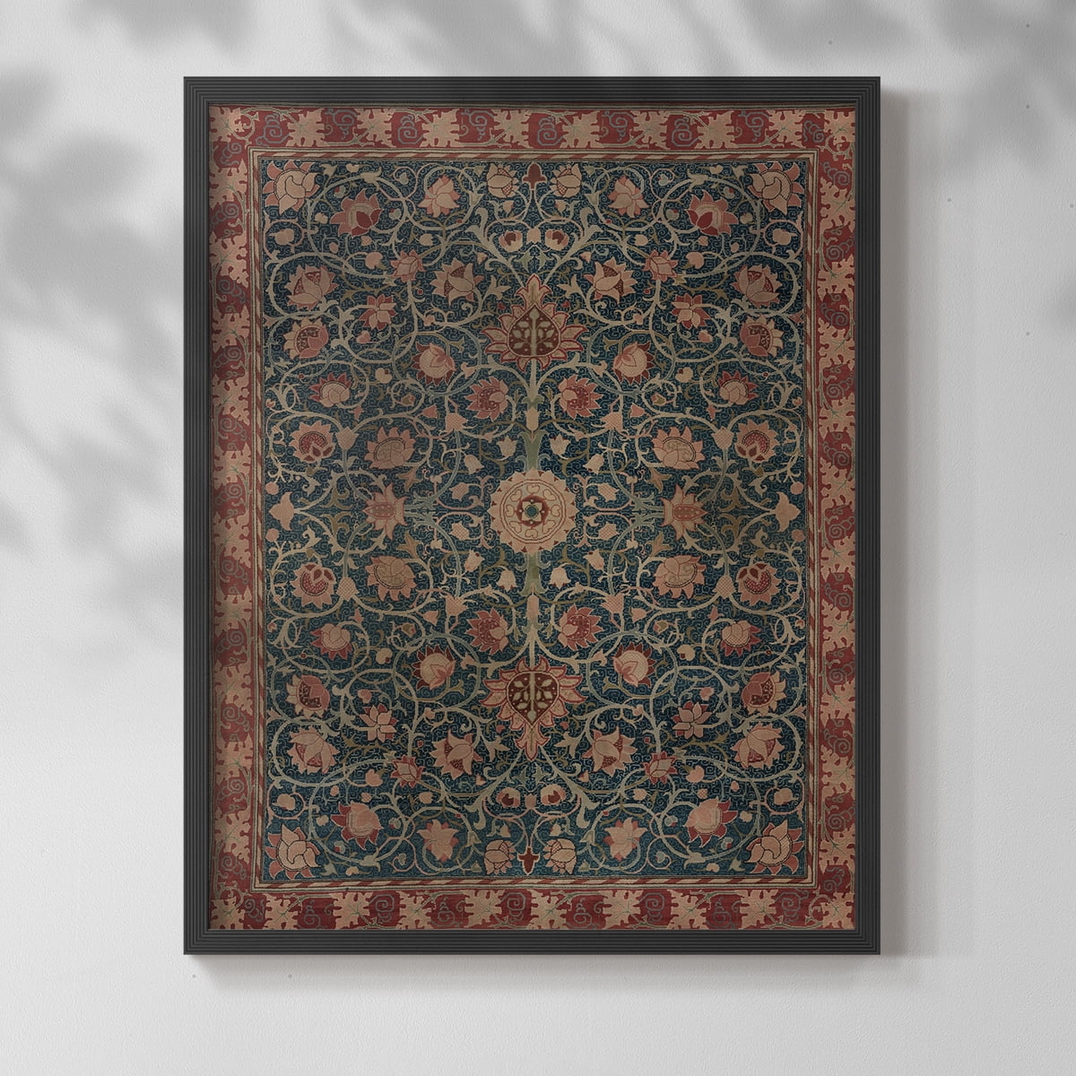 Vintage Abstract Print CXCV - 14in. x 11in. Vintage Framed Print in Black Wood Frame