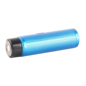 Electric Trimmer, Mini Electric Shaver Deep Cleaning Fast ABS Double Ring Shaver Mesh  for Home Blue