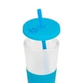 thumbnail image 3 of Vaso plástico de doble pared con acabado frosty, manga de silicón azul 10 x 20.5, 3 of 3