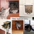 thumbnail image 4 of Puerta para mascotas, puerta para gatos, puerta para perros, puerta de entrada y salida de dos vías, mosquitera, ventana de vidrio, tablero acrílico, gato, L, blanco, 4 of 5