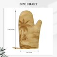 thumbnail image 2 of Hirioo Retro Palm Tree for Silicone Oven Mitts for BBQ, Baking, Cooking, Set of 2, Heat Resistant 260℃, Non-Slip Kitchen Essentials, 2 of 6
