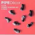 thumbnail image 3 of 1/2' Street Elbow 45 Degree Fitting, Black Malleable Iron Fittings Fit 1/2 Inch Pipes, 3 of 4